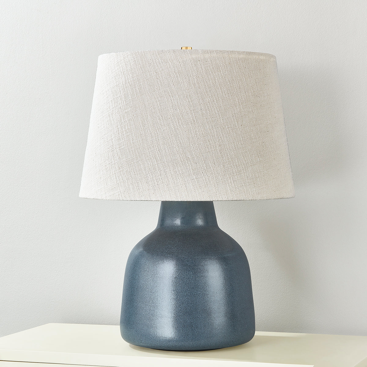 Hudson Valley Ridgefield Table Lamp in Aged Brass / Ceramic Textured Navy, alternate view 1