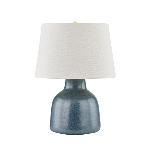 Hudson Valley Ridgefield Table Lamp Aged Brass/Ceramic Textured Navy