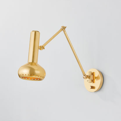 Hudson Valley Roald Wall Sconce in Aged Brass, alternate view 2