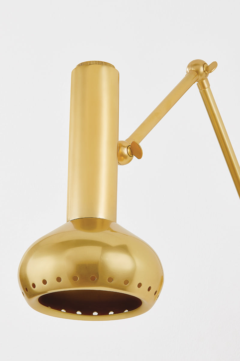 Hudson Valley Roald Wall Sconce in Aged Brass, room setting 2