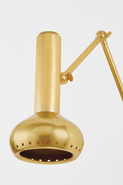 Hudson Valley Roald Wall Sconce in Aged Brass, room setting 2