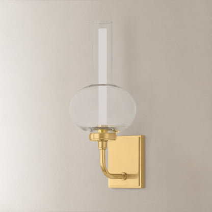 Hudson Valley Rossman Wall Sconce in Aged Brass, alternate view 1