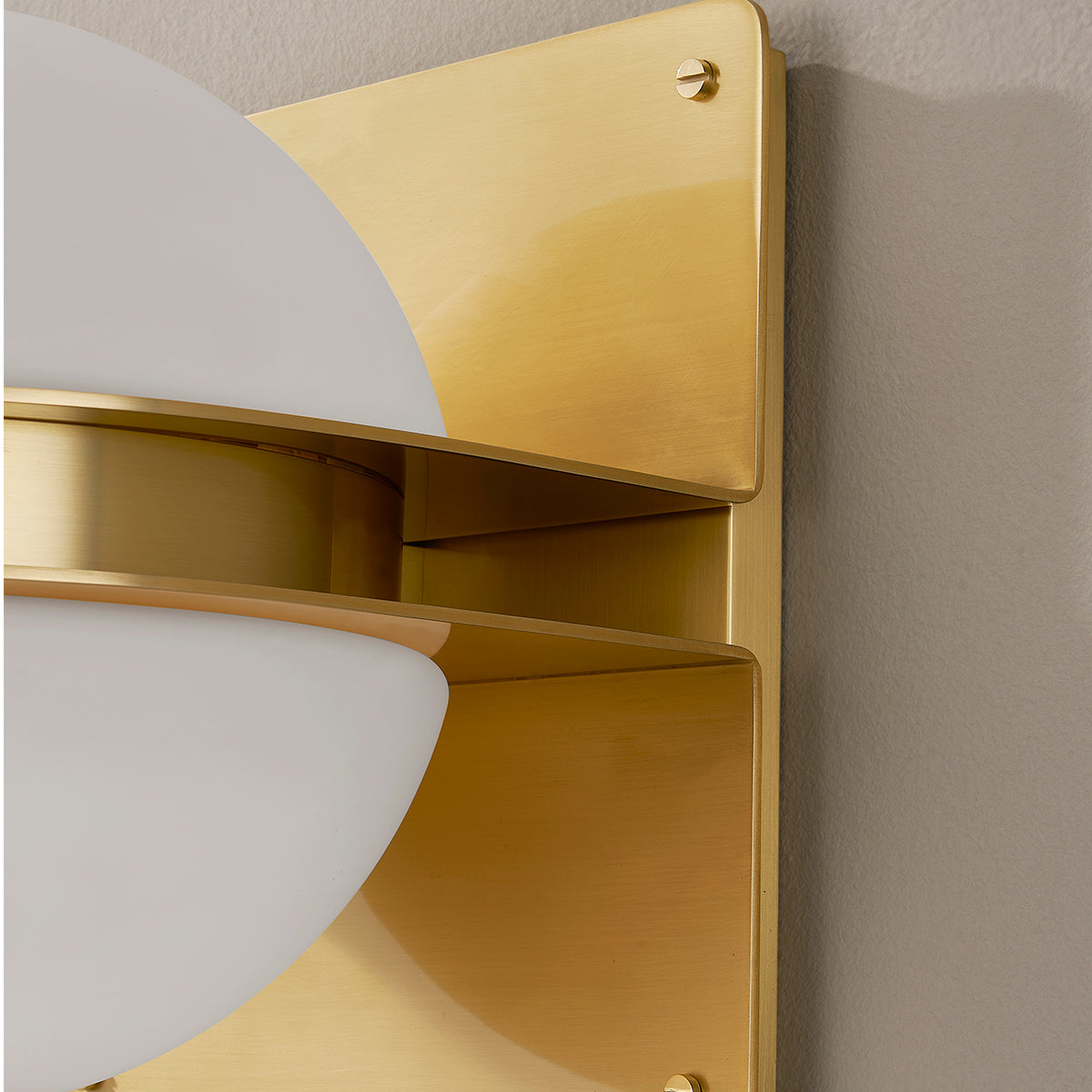 Hudson Valley Rudolf Wall Sconce in Aged Brass, alternate view 2