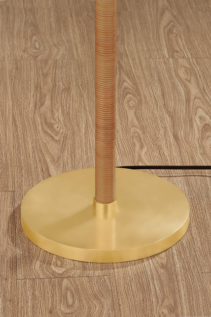 Hudson Valley Ruthin 2-Light Floor Lamp in Aged Brass, room setting 4