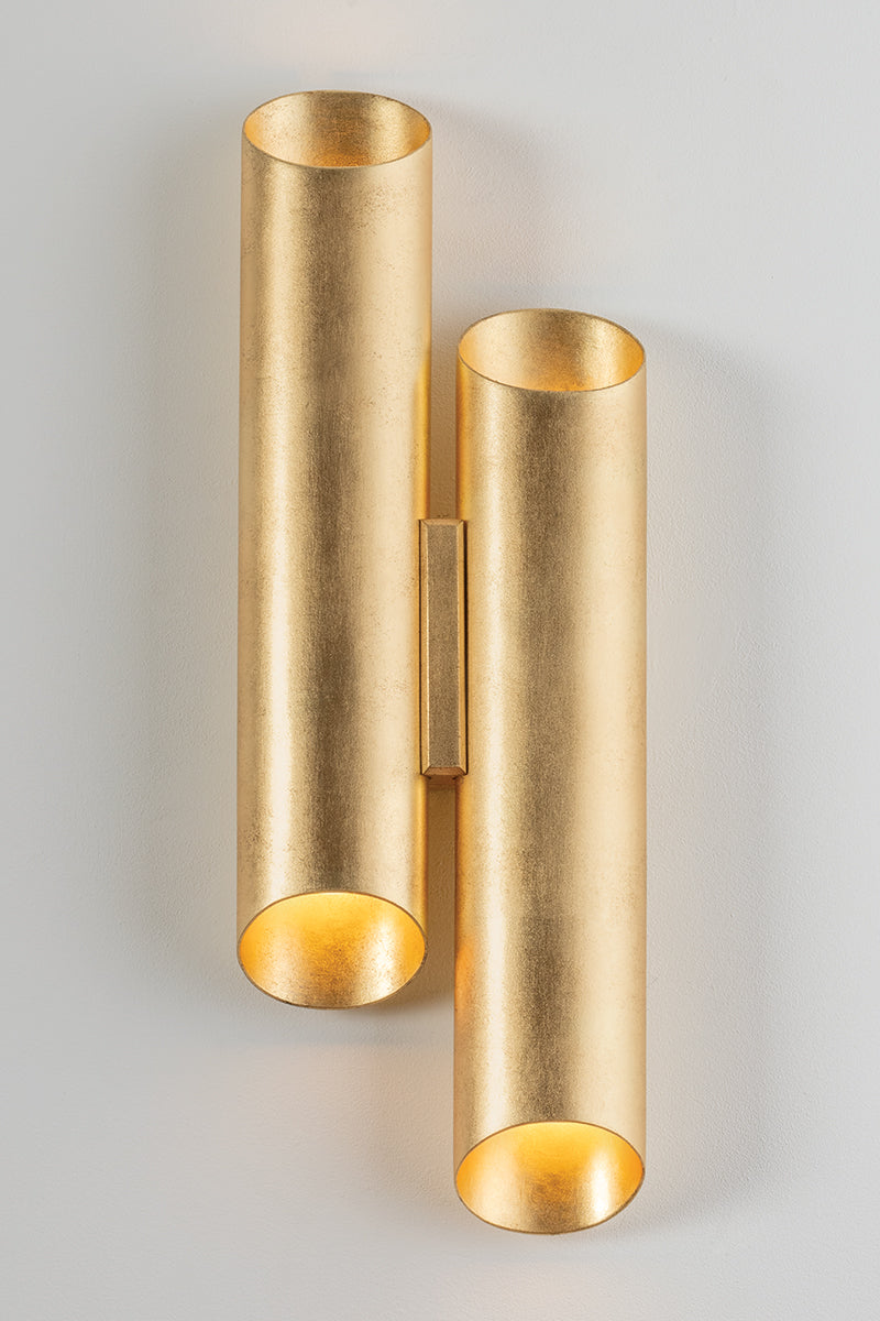 Hudson Valley Rylane 4-Light Wall Sconce in Vintage Gold Leaf, room setting 1