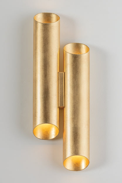 Hudson Valley Rylane 4-Light Wall Sconce in Vintage Gold Leaf, room setting 1