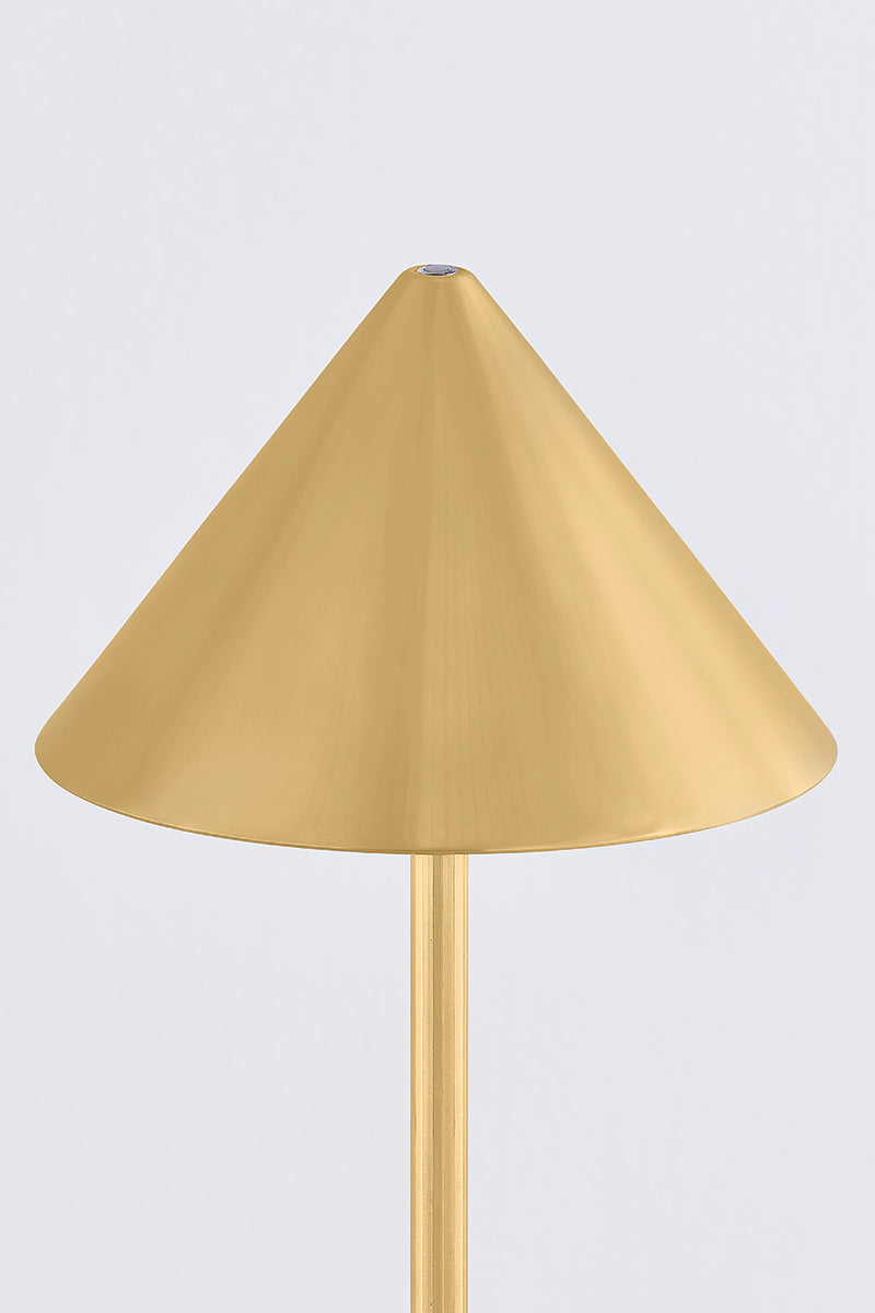 Hudson Valley Salma Floor Lamp in Aged Brass, room setting 2