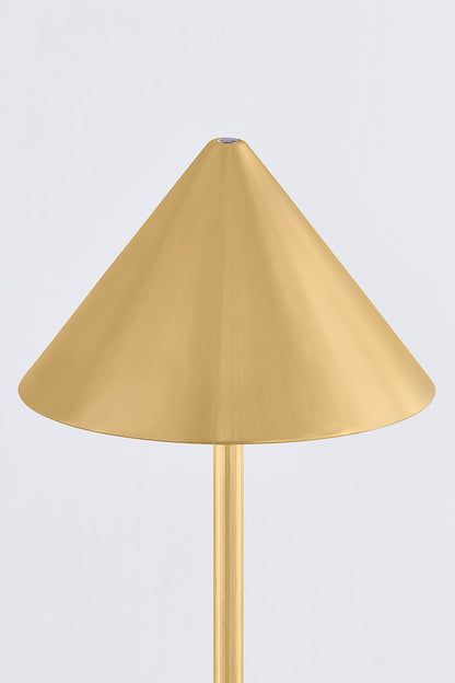 Hudson Valley Salma Floor Lamp in Aged Brass, room setting 2