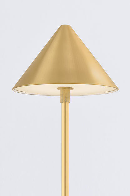 Hudson Valley Salma Floor Lamp in Aged Brass, room setting 3