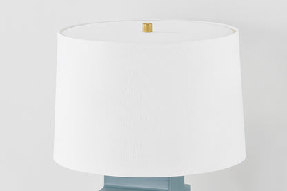 Hudson Valley Sarai Table Lamp in Aged Brass, room setting 1