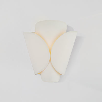 Hudson Valley Savoie Wall Sconce in Aged Brass / Off White, alternate view 2
