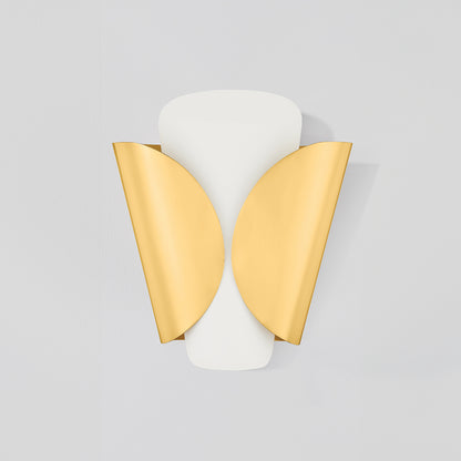Hudson Valley Savoie Wall Sconce in Aged Brass / Steel Shade, alternate view 2