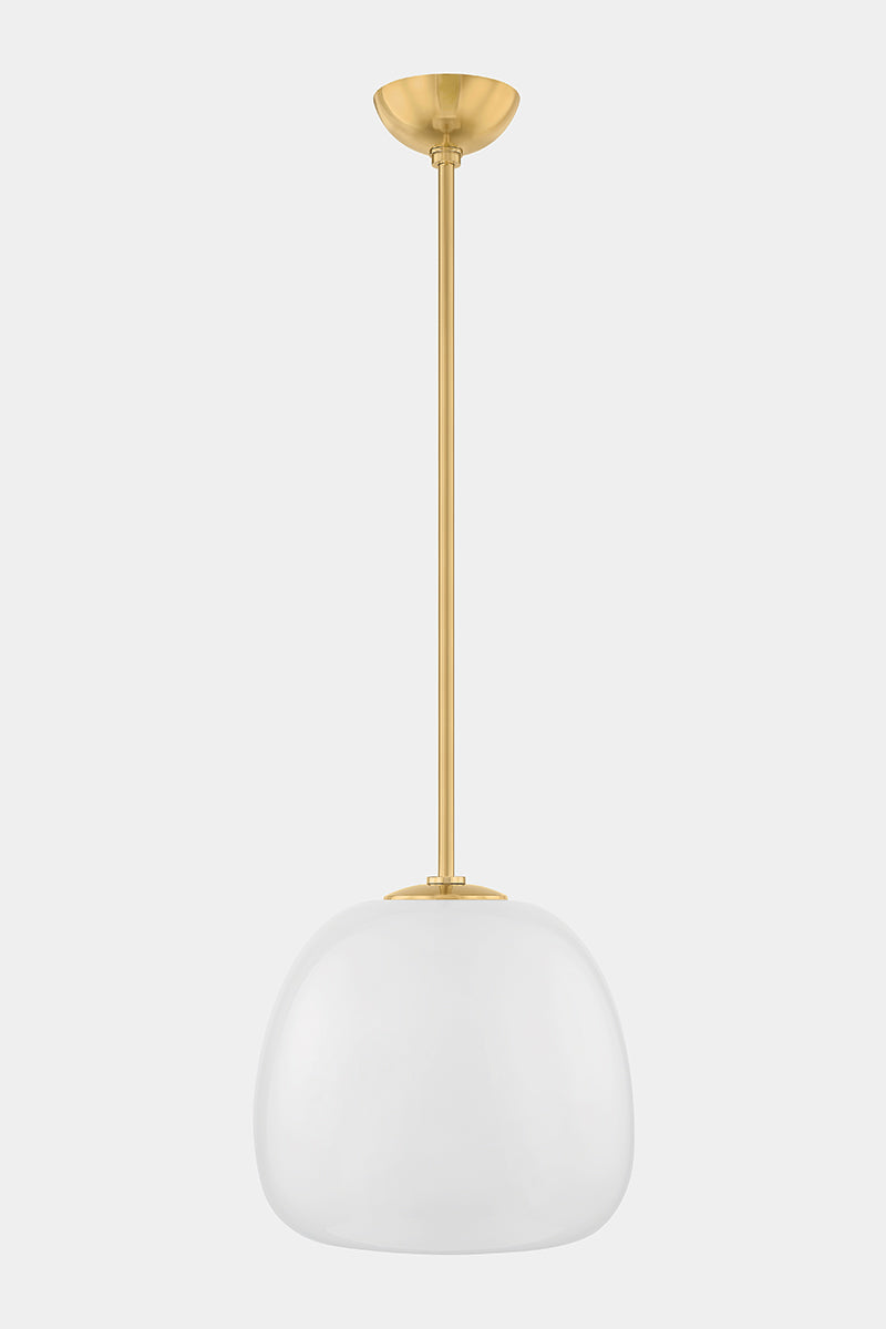 Hudson Valley Scranton 15" Pendant in Aged Brass, room setting 1