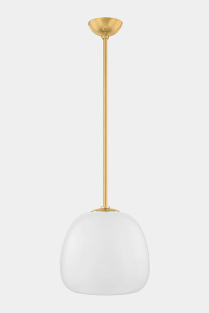 Hudson Valley Scranton 15" Pendant in Aged Brass, room setting 1