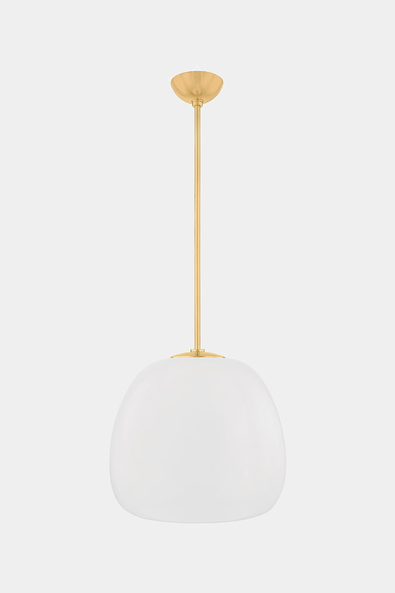 Hudson Valley Scranton 19" Pendant in Aged Brass, room setting 1