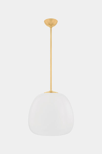 Hudson Valley Scranton 19" Pendant in Aged Brass, room setting 1