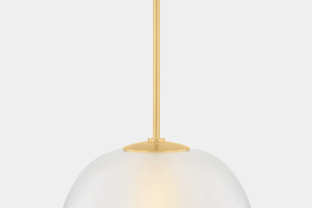 Hudson Valley Scranton 19" Pendant in Aged Brass, room setting 2
