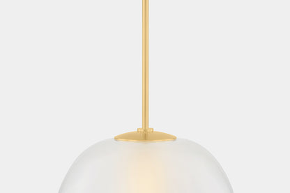 Hudson Valley Scranton 19" Pendant in Aged Brass, room setting 2
