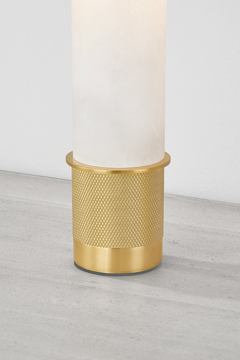 Hudson Valley Sefton Table Lamp in Aged Brass, room setting 3