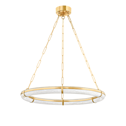 Hudson Valley Sennett 30.5" Chandelier Aged Brass