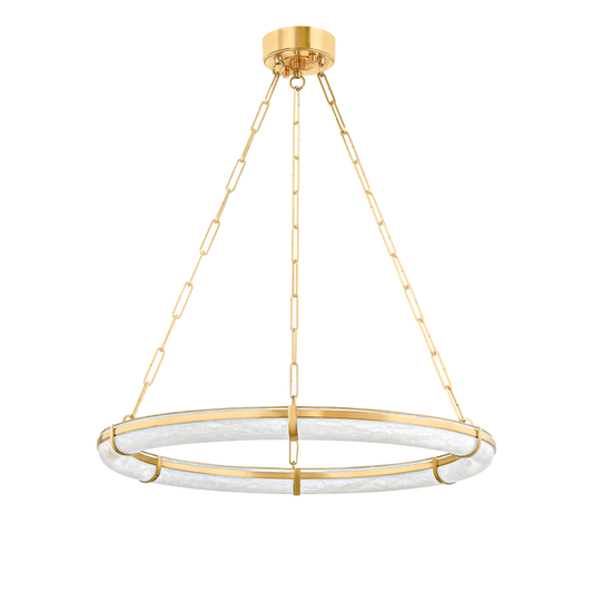 Hudson Valley Sennett 30.5" Chandelier Aged Brass