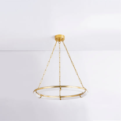 Hudson Valley Sennett 30.5" Chandelier Aged Brass detail view 1
