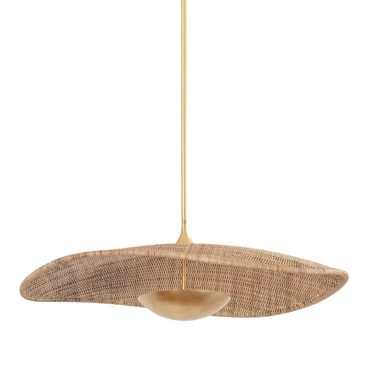 Hudson Valley Shiloh 34" Pendant Vintage Gold Leaf
