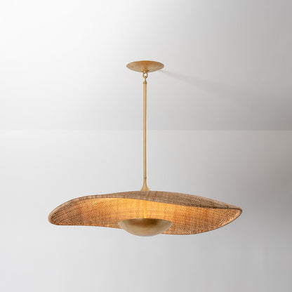 Hudson Valley Shiloh 34" Pendant in Vintage Gold Leaf, alternate view 1