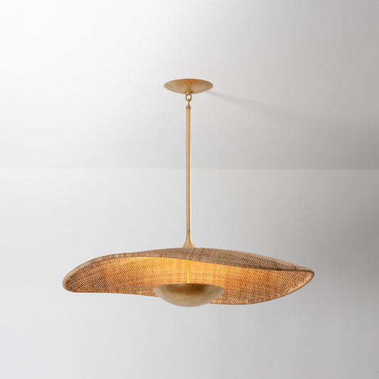 Hudson Valley Shiloh 34" Pendant in Vintage Gold Leaf, alternate view 1