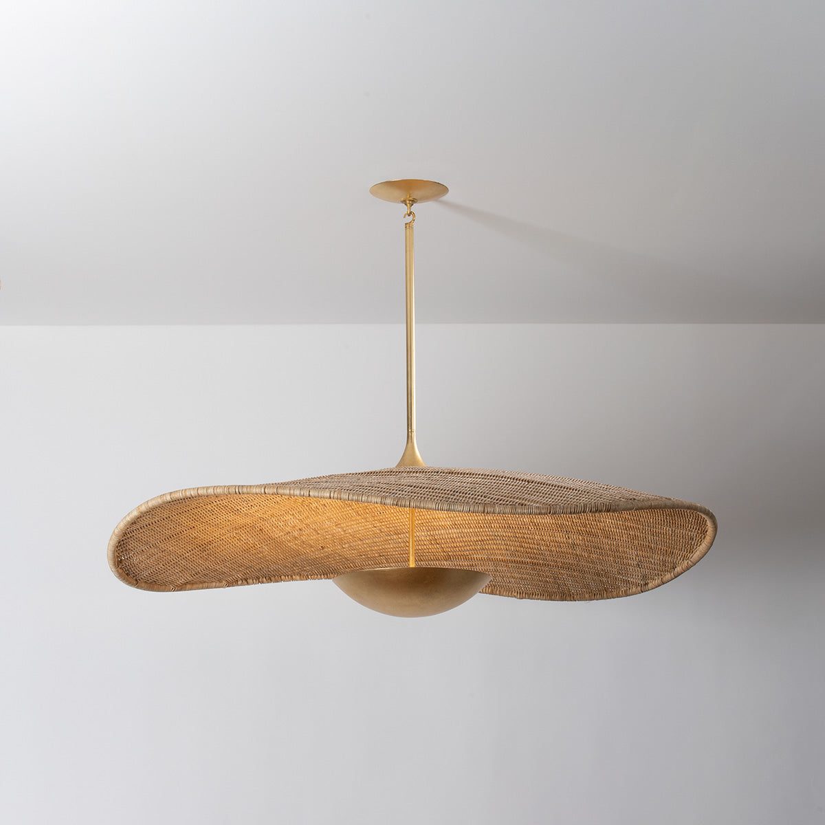 Hudson Valley Shiloh 52" Pendant in Vintage Gold Leaf, alternate view 1