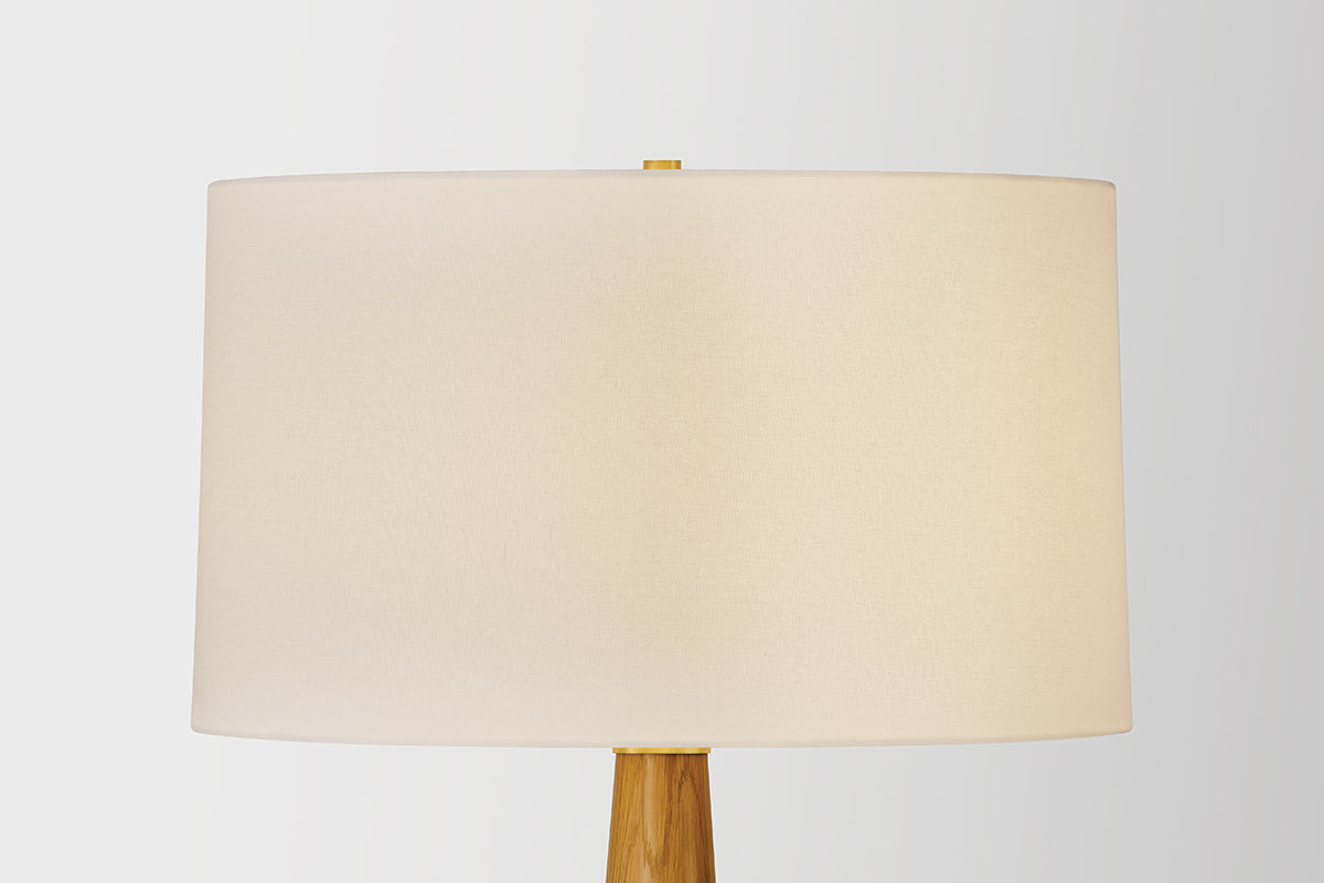 Hudson Valley Somers Chase Floor Lamp in Aged Brass, room setting 1