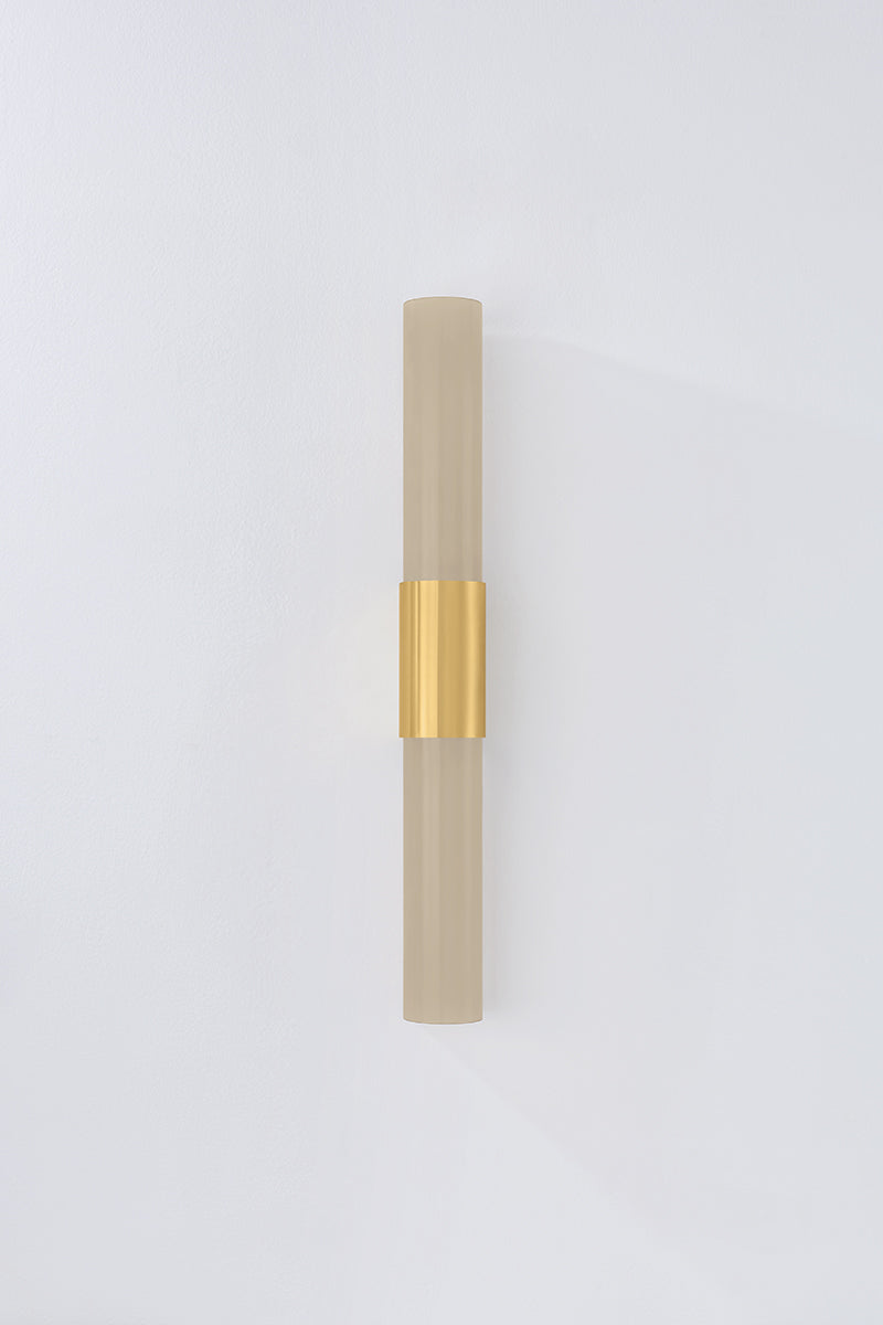 Hudson Valley Somersville 2-Light Wall Sconce in Aged Brass, room setting 1