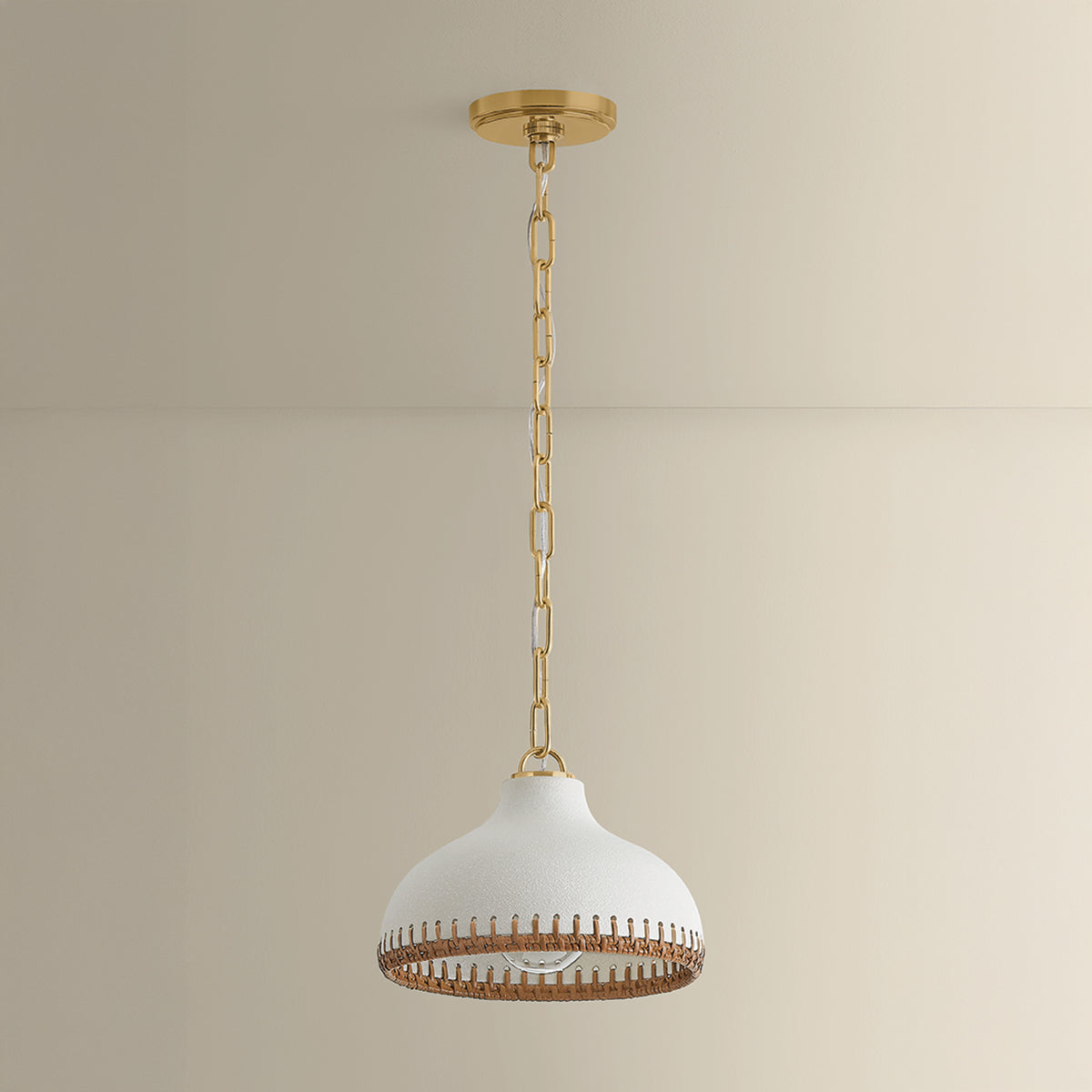 Hudson Valley Southfields 10.25" Pendant in Aged Brass, alternate view 1
