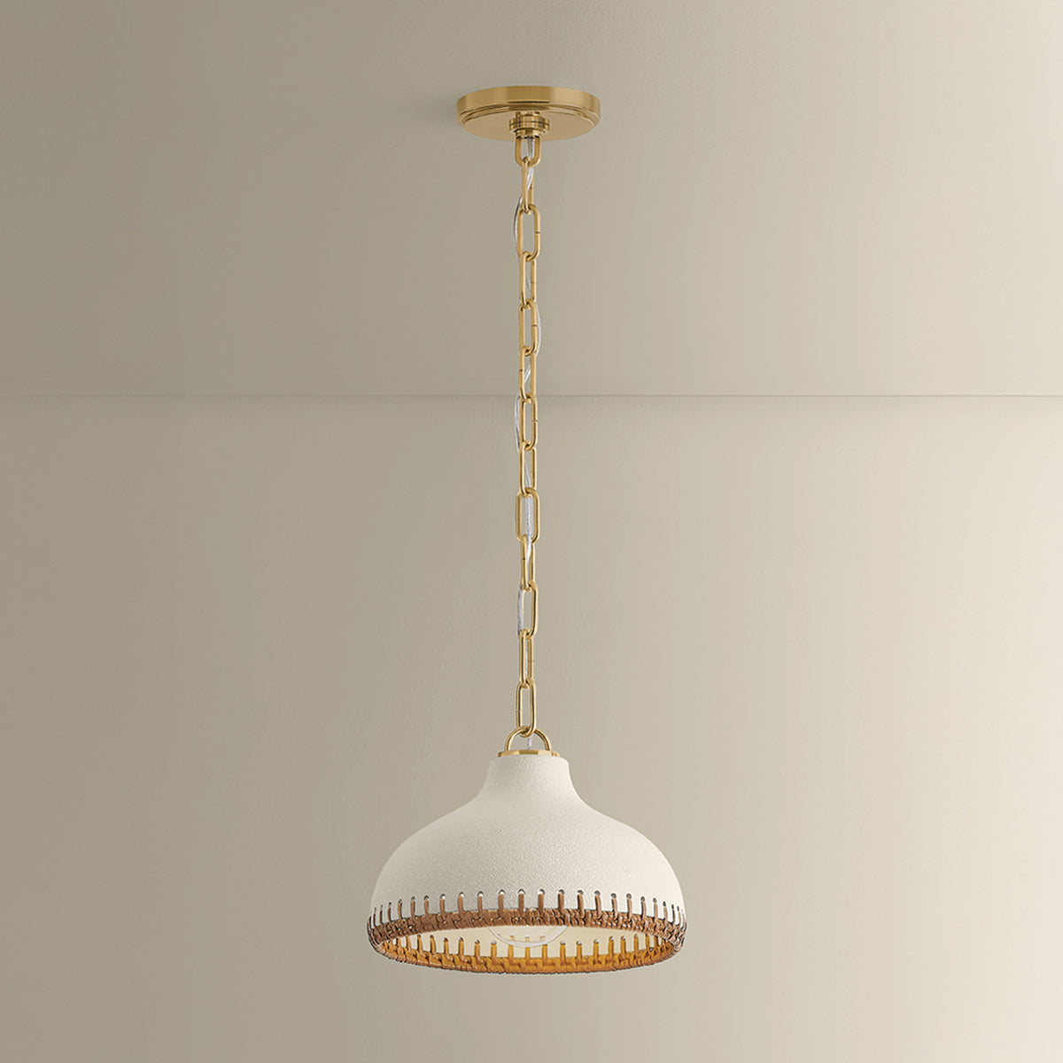 Hudson Valley Southfields 10.25" Pendant in Aged Brass, alternate view 2