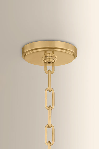 Hudson Valley Southfields 10.25" Pendant in Aged Brass, room setting 1