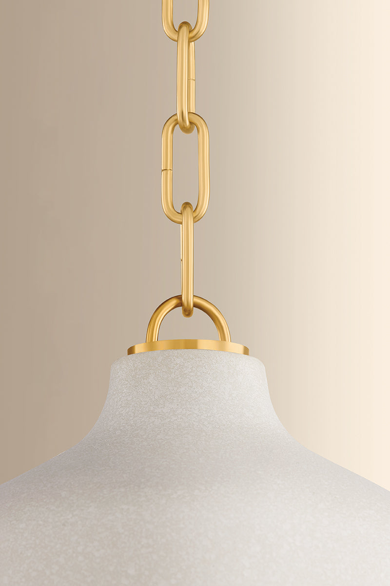 Hudson Valley Southfields 10.25" Pendant in Aged Brass, room setting 3