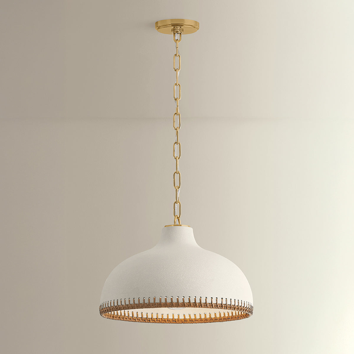 Hudson Valley Southfields 16.25" Pendant in Aged Brass, alternate view 2