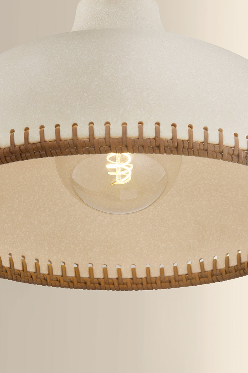 Hudson Valley Southfields 16.25" Pendant in Aged Brass, room setting 2