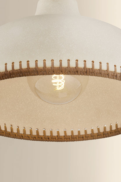 Hudson Valley Southfields 16.25" Pendant in Aged Brass, room setting 2