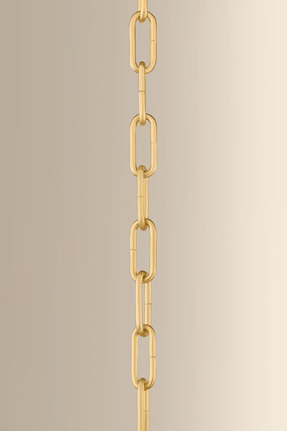 Hudson Valley Southfields 16.25" Pendant in Aged Brass, room setting 4