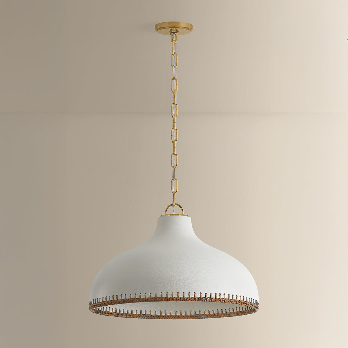 Hudson Valley Southfields 21" Pendant in Aged Brass, alternate view 1