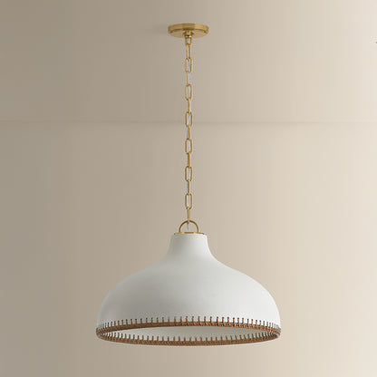 Hudson Valley Southfields 21" Pendant in Aged Brass, alternate view 1