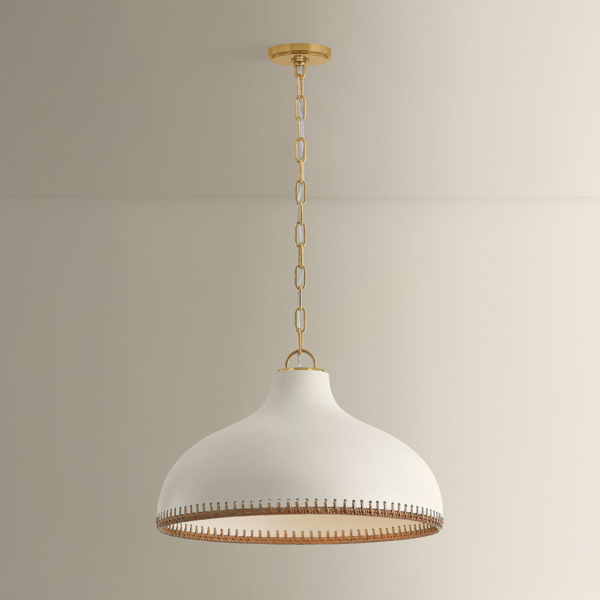 Hudson Valley Southfields 21" Pendant in Aged Brass, alternate view 2