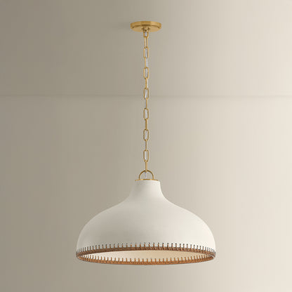 Hudson Valley Southfields 21" Pendant in Aged Brass, alternate view 2