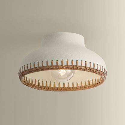 Hudson Valley Southfields Flush Mount in Aged Brass, alternate view 2
