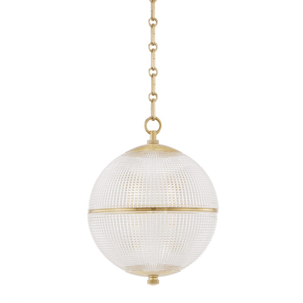 Hudson Valley Sphere No. 3 Pendant Brass