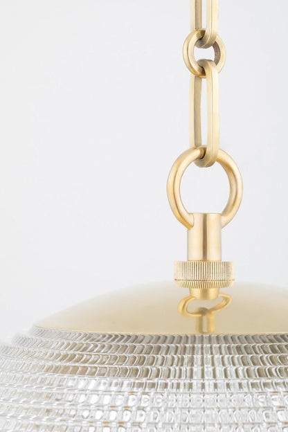 Hudson Valley Sphere No. 3 Pendant Brass 18.25"W x 22.75"H