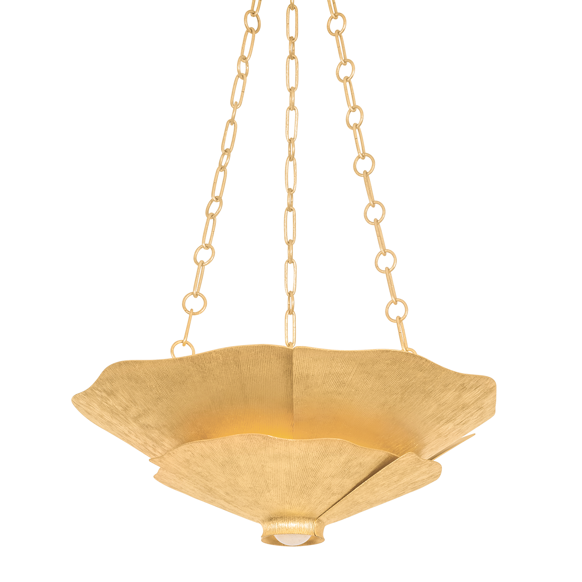 Hudson Valley Spring Valley 4-Light Pendant Vintage Gold Leaf
