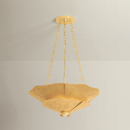 Hudson Valley Spring Valley 4-Light Pendant in Vintage Gold Leaf, alternate view 1