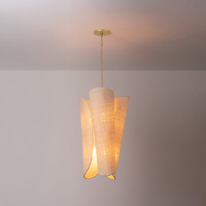 Hudson Valley Springhill 6-Light Pendant in Gold Leaf, alternate view 1